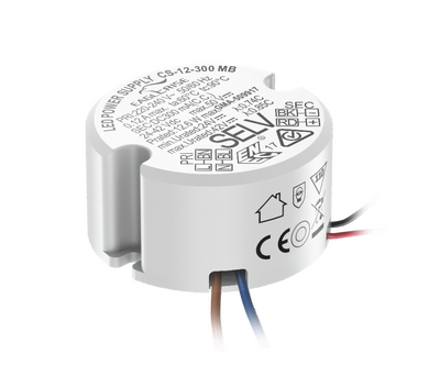 CS-12-250, 12W, 250mA, Yuvarlak, Led driver, 27~42V, FlickerFree, En Ekonomik, Led Sürücü