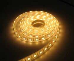 Koled - KL-FE60-V0-5W-SLK, 3000K, SİLİKONLU, Şerit led, Sıcak Beyaz, Gün IŞIĞI, 60led mt, DIŞ mekan, 12V, 5W