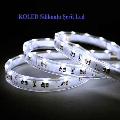 KL-FE60-P0-5W-SLK, Koled, Şerit, Led, Beyaz, Silkonlu, Dış mekan, 6500K, 60 led, 12V, 5W