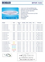 KL-FE60-P0-5W-SLK, Koled, Şerit, Led, Beyaz, Silkonlu, Dış mekan, 6500K, 60 led, 12V, 5W - Thumbnail