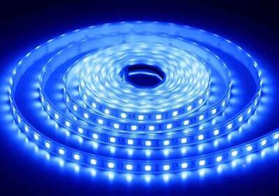 KL-FE60-BLUE-6W-SLK, Mavi Şerit Led, Silikonlu, BLUE, Koled, 60smd, DIŞ, 12v, 6w