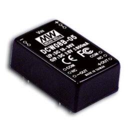 DCW08A-05 Meanwell 9~18Vdc>+/-5Vdc +/-800mA