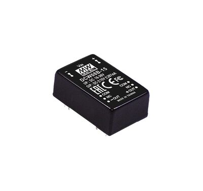 DCW08B-15 Meanwell 18~36Vdc>+/-15Vdc +/-267mA