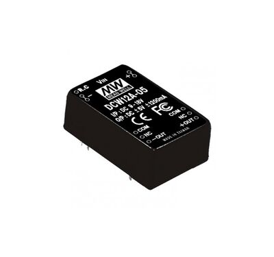DCW12A-05 Meanwell 9~18Vdc>+/-5Vdc +/-1200mA