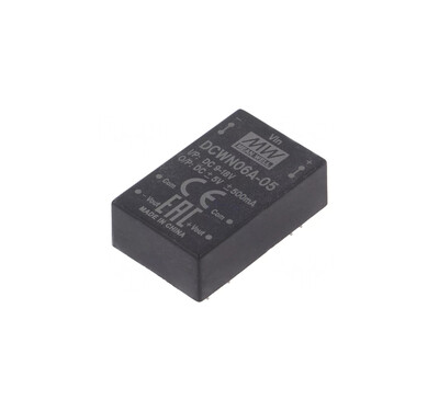 DCWN06A-05 Meanwell 9~18Vdc>+/-5Vdc +/-500mA