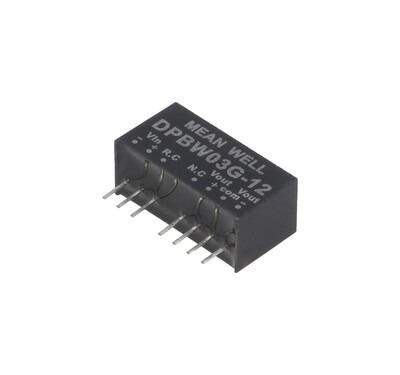 DPBW03G-12 Meanwell 18~75Vdc>+/-12Vdc +/-125mA