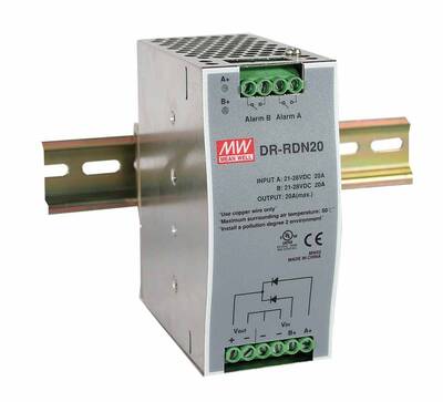 DR-RDN20 Meanwell Redundant Modul 24Vdc 20.0Amp