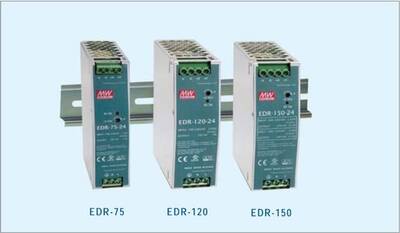EDR-150-24, Meanwell, 24Vdc 6.5Amp, DIN Rail, Güç Kaynakları