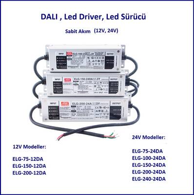 ELG-100-24DA, 24V, DALI, Led driver, Led surucu, DALI Control