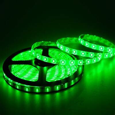 KL-FE60-GREEN-14W-SLK, Silikonlu, Yeşil, Şerit led, GREEN, 60 Led, IP66, DIŞ mekan için,12V, 14W