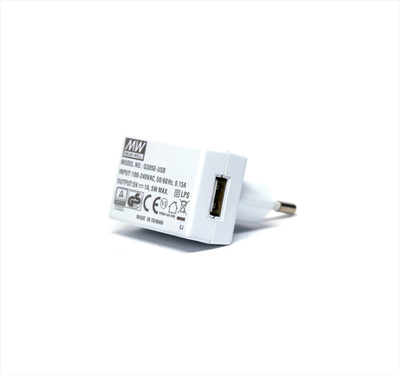 GS05E-USB Meanwell 05Vdc 1.0Amp PrizTip-USB A Tipi