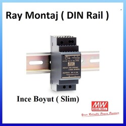 HDR-30-12, 12V 2.0A, Ray montaj, Ekonomik Seri, İnce Power Supply - Thumbnail