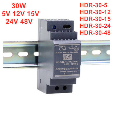 HDR-30-12, 12V 2.0A, Ray montaj, Ekonomik Seri, İnce Power Supply