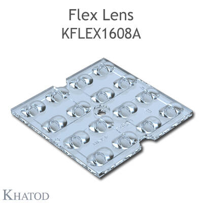  KFLEX1608A, Khatod, 3030 led için, 16 lı Blok lens, 4x4 blok lens, Lesna Type II