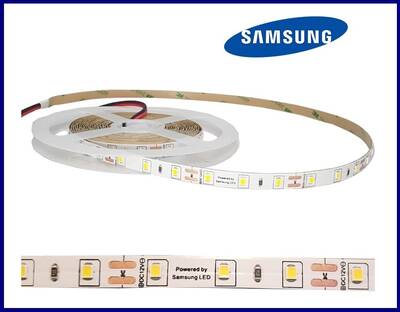 KL-FS60-10W-P0-24V, Samsung Beyaz Şerit led, 6500K, 24V, 60led/mt, 10W/mt