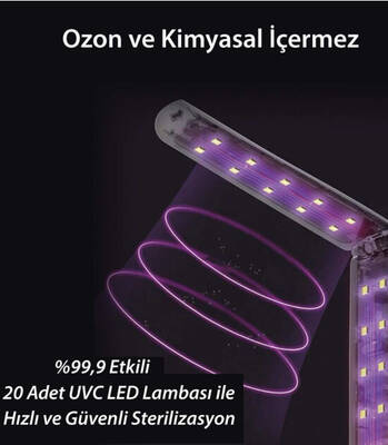 KL-LCC100-ALU-60L-UVC, Ultraviyole, Led Çubuk, UVC Led, 275nm, Çok etkili, UV, led lamba, hava , Su temizleme, sterilizayson, violet led modul