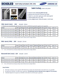 KL-LCVE100-ALU-60L-24V-V0-281, Samsung Led Çubuk, En EKONOMİK seri, 3000K, Gün Işığı, 24V - Thumbnail