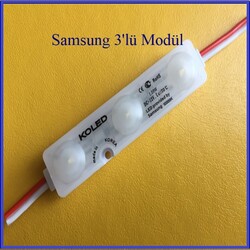 KL-M-C2835-160D-30K, Gün Işığı, 3lü Samsung led modül, led modul, 12V, mercekli, 3000K, geniş açı, gölge bırakmaz, yüksek verimli ve tassaruflu led modül - Thumbnail