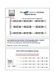 KL-M-C2835-160D-65K, Samsung Led modul, 3'lü Modül, Beyaz, 6500K, 3 IP67, Geniş açı, Gölge yapmaz - Thumbnail