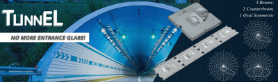 KNAC0438ASM, Khatod 2x2 Blok lens Tünel Girişleri için, 110° x 110°, Tunnel Entrance
