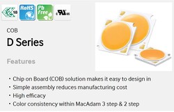 Samsung - SPHWHAHDNG27-YZR3DB Samsung Samsung COB led LC026DB,5000K,90CRI,36vdc,720~1440mA,max:53w