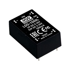 Meanwell - LDD-1000L, Sabit Akım, DC-DC, Led Driver, İn: 6~36Vdc, Out:2~30Vdc, 1000mA, step-down