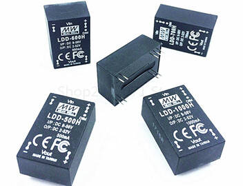 LDD-350L, DC Girişli, Sabit akım, DCDC, Led driver, Giriş: 9~36Vdc, Çıkış:2~32Vdc, 350mA, step-down