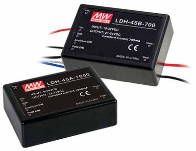 LDH-45A-1050-DA Meanwell 9~18Vdc>12~43Vdc 1050mA step-up,DALI