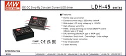 LDH-45B-1050, DCGiriş, Sabit akım, led driver, ledsürücü, Giriş: 18~32Vdc, Çıkış: 21~43Vdc, 1050mA, step-up - Thumbnail