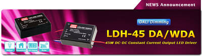 LDH-45B-350, DC Giriş, Sabit akım, led dsürücü, Solar, akü, beslemeli, İn: 18~32Vdc, Out:21~126Vdc, 350mA step-up