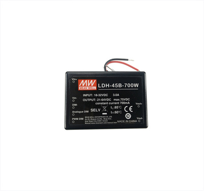 LDH-45B-700, DC Giriş, Sabit akım, led sürücü, 45W, 700mA, In:18~32Vdc , Out: 21~64Vdc, step-up, Led driver