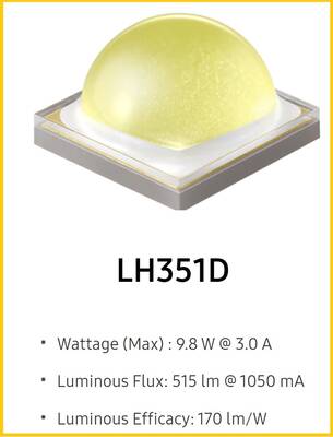 Samsung Power led -3535, Naturel Beyaz, Yüksek Lümen, LH351D, 4000K, 1~10W-3535-70CRI