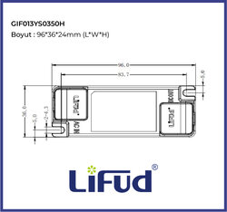 Lifud Led Driver, 40Watt, 9~42V, 900mA, 1050mA, İç mekan, Downlight, Track light, Led Spot, Led panel, EKONOMİK - Thumbnail