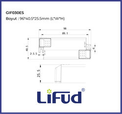 Lifud Led Driver, 40Watt, 9~42V, 900mA, 1050mA, İç mekan, Downlight, Track light, Led Spot, Led panel, EKONOMİK - Thumbnail
