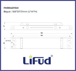 LF-FMR040YSIII 40W , 200mA~350mA İnce, Slim, IP20, Dip Switch Ekonomik Seri - Thumbnail