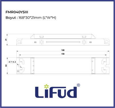 LF-FMR040YSIII 40W , 200mA~350mA İnce, Slim, IP20, Dip Switch Ekonomik Seri