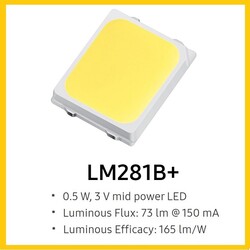 Samsung - Samsung Gün Işığı 2835 Led, LM281BA+ , 4000K, 3V, 65mA