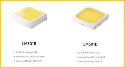 SPMWH3326MS5WAP3SD Samsung LM301D,6500K,SD,3V,3SDMC,65mA,3030