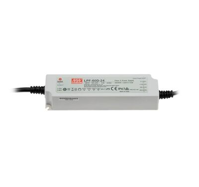 LPF-60D-24 Meanwell 24VDC 2.5Amp Dimming IP67