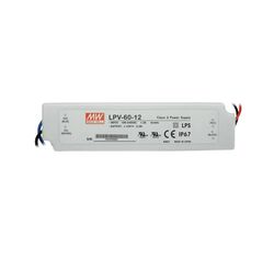 Meanwell - LPV-60-12, Meanwell, 12V, 5A, Led Güç Kaynağı, ower supply, Adaptör, dar, ince, slim, Led TrafoLed Trafo, 