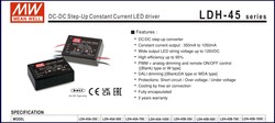 LDH-45B-500W Meanwell 18~32Vdc>21~86Vdc 500mA step-up - 4