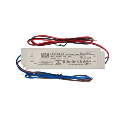 LPV-60-24 Meanwell 24VDC 2.5Amp IP67
