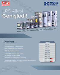 LRS-1200-24, Power Supply, En Ekonomik Model, ince, 24V, Güç Kaynağı, 50A - Thumbnail