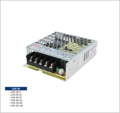 LRS-35-12, Ekonomik Seri, 12V, 3A, Güç Kaynakları, Lightbox, Led Trafo