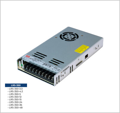 LRS-350-24, Ekonomik Seri 24V 14.6 A Güç Kaynağı Power Supply 24Vdc 14.6A 24V Led Trafo, Adaptör