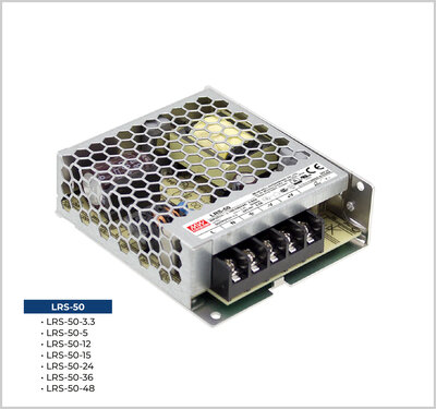 LRS-50-24 Meanwell, Ekonomik, Power Supply 24V 2.2A Guç Kaynaği Adaptör, 24V 4.5A Trafo