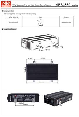 NPB-360-48-TB, Akü Şarj Cihazı, 48V, 6A, Battery Charger - 5