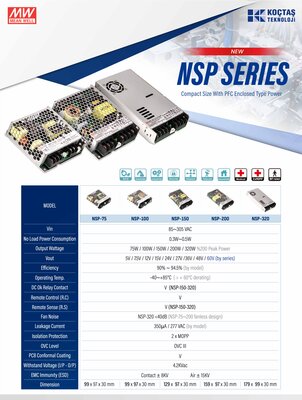 NSP-320-24, Power Supply, Güç Kaynağı