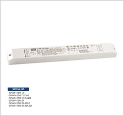 Meanwell - SPWM-150-24DA2 Dimli 150W 24V 6.3A Led Sürücü DT6 Tek kanallı DALI2 dim Push dimming led driver 24V DC, Sabit Akım