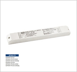 Meanwell - SPWM-75-24DA2Q, DALI2 75W 24V 3.2A Led Sürücü DT8 dimable led driver Tunable White Led Sürücü CCT Led kontrol, RGBW projelerinizde kusursuz renk ve parlaklık kontrol